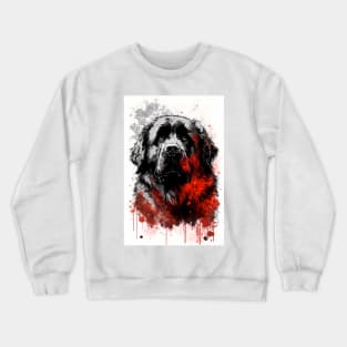 Newfoundland Dog Portrait Crewneck Sweatshirt